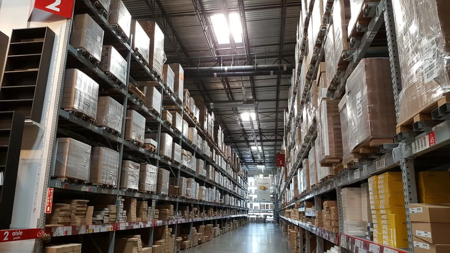 a storage room full of boxes